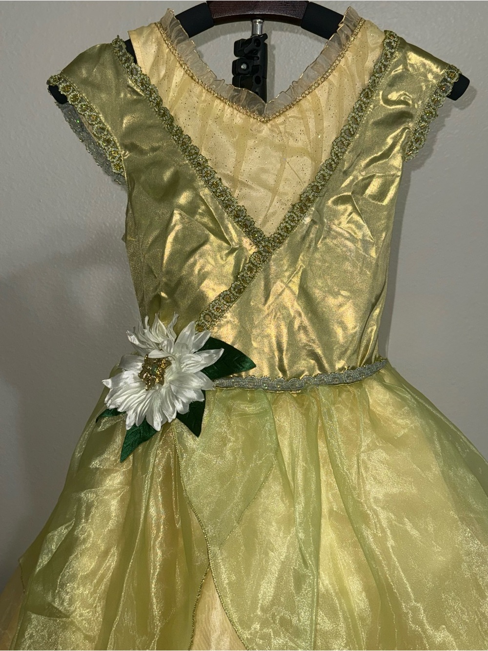 Disney Gold Floral Princess Costume Dress